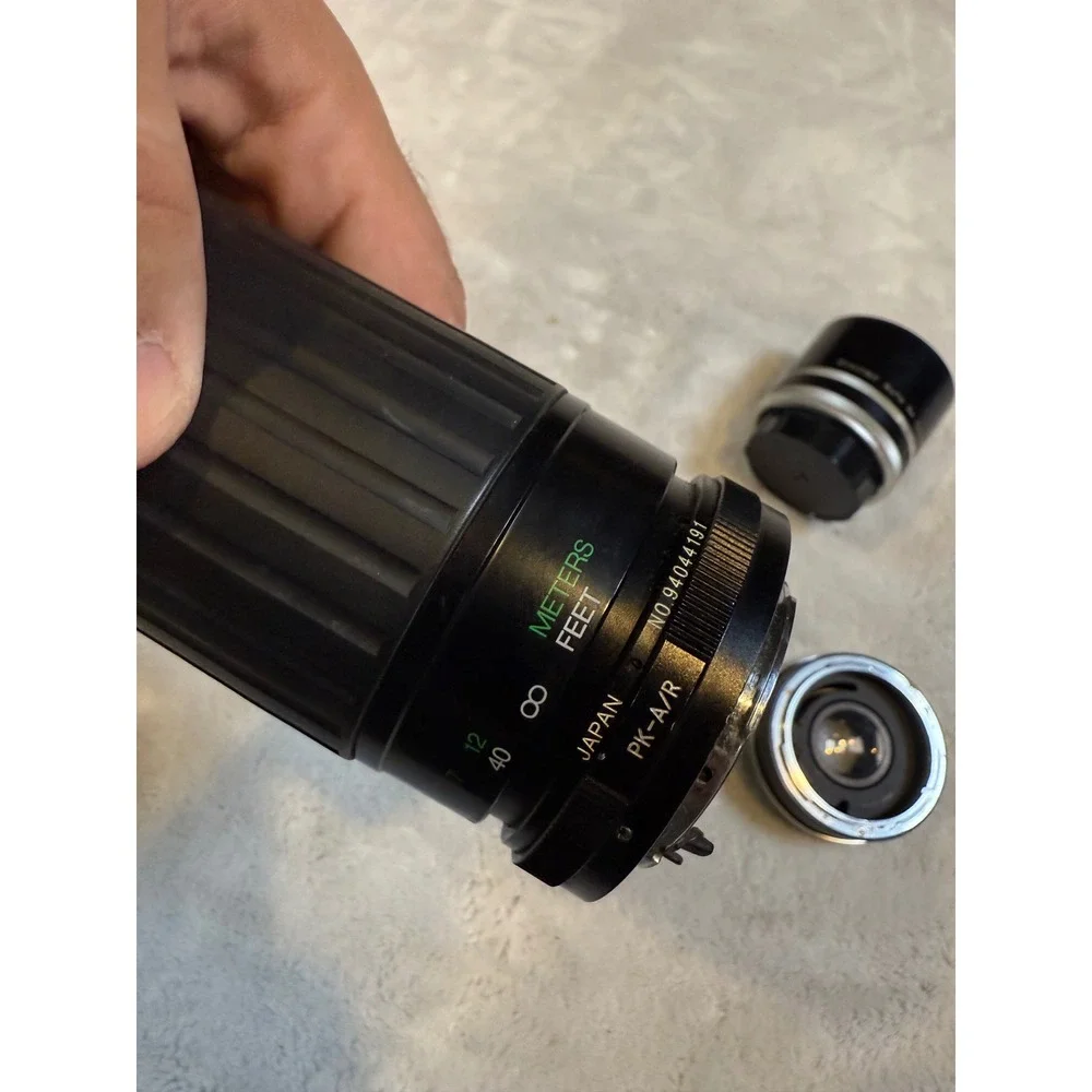 Vivitar 100-300mm Macro Zoom Lens PK-A/R 283 Flash and 3x Tele Converter Lot